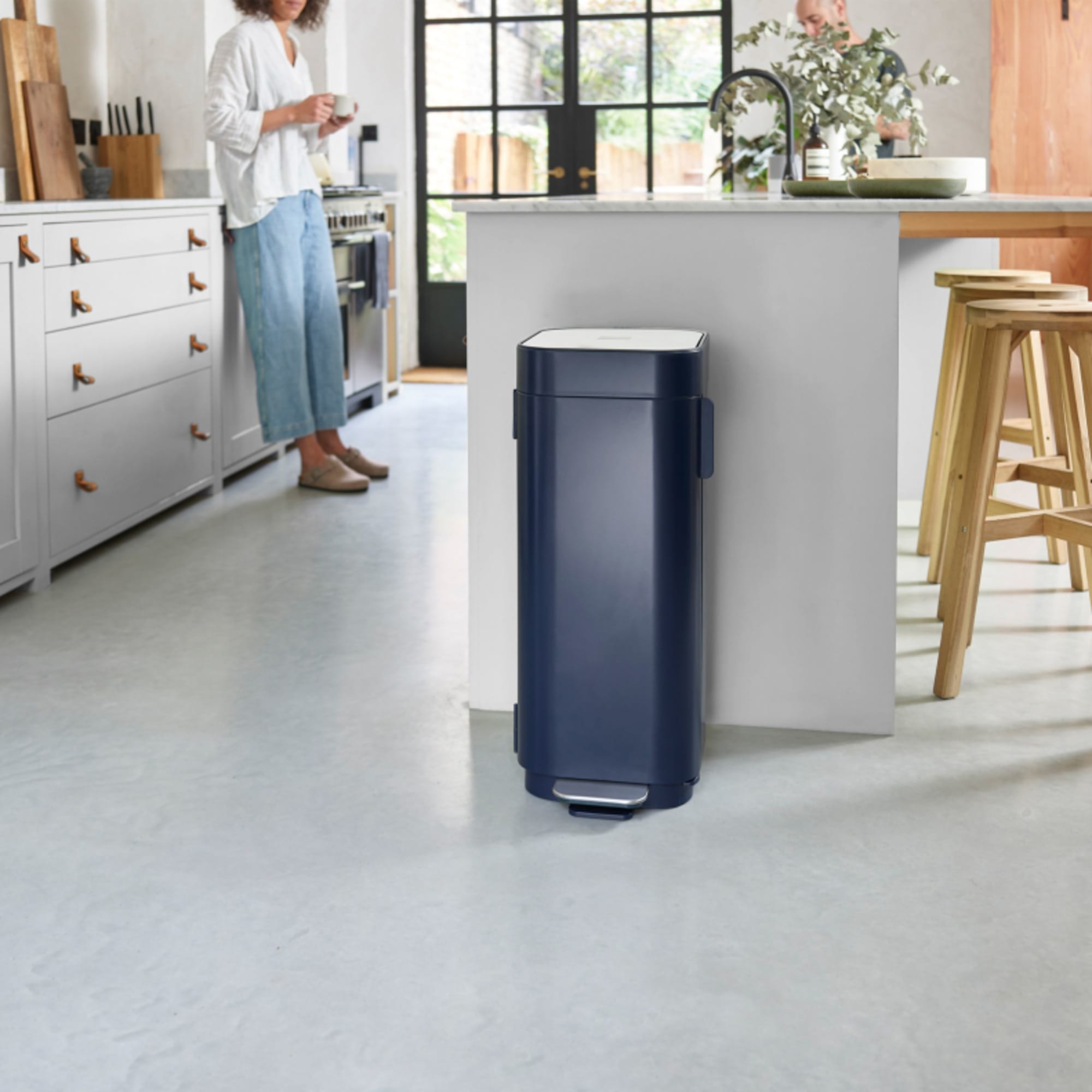 Porta EasyEmpty Pedal Bin 40L Midnight Blue Kitchen Warehouse™